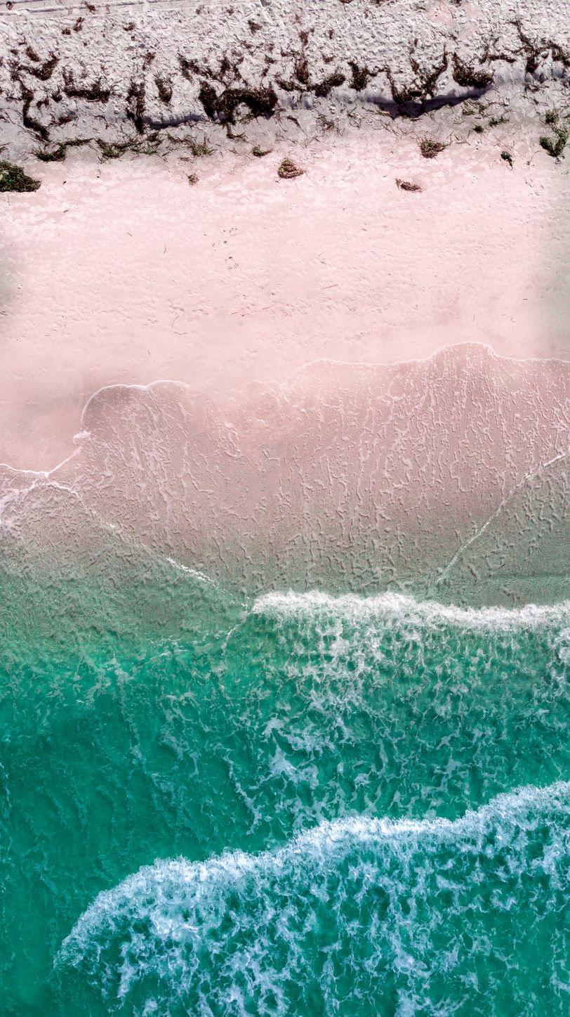 Treasure Island, Florida beach from above