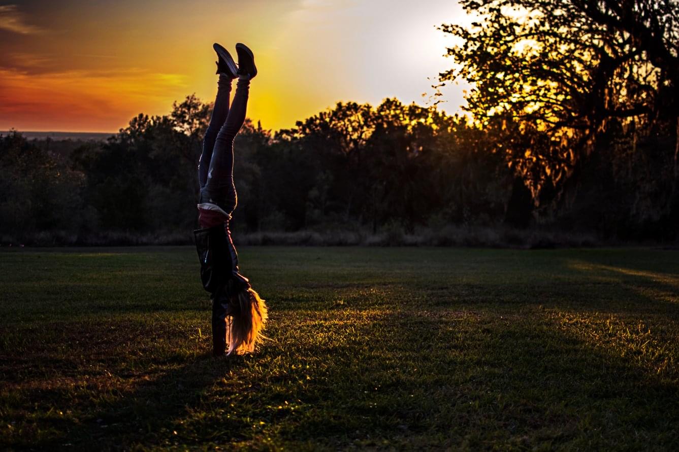 Handstands in the sunset